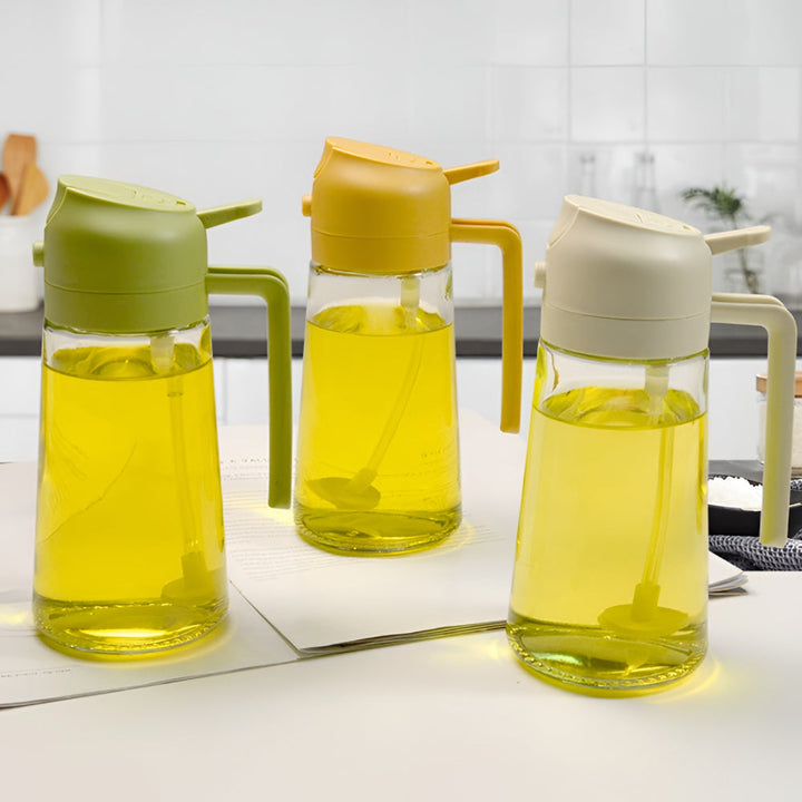 Refillable Glass Oil Sprayer front view