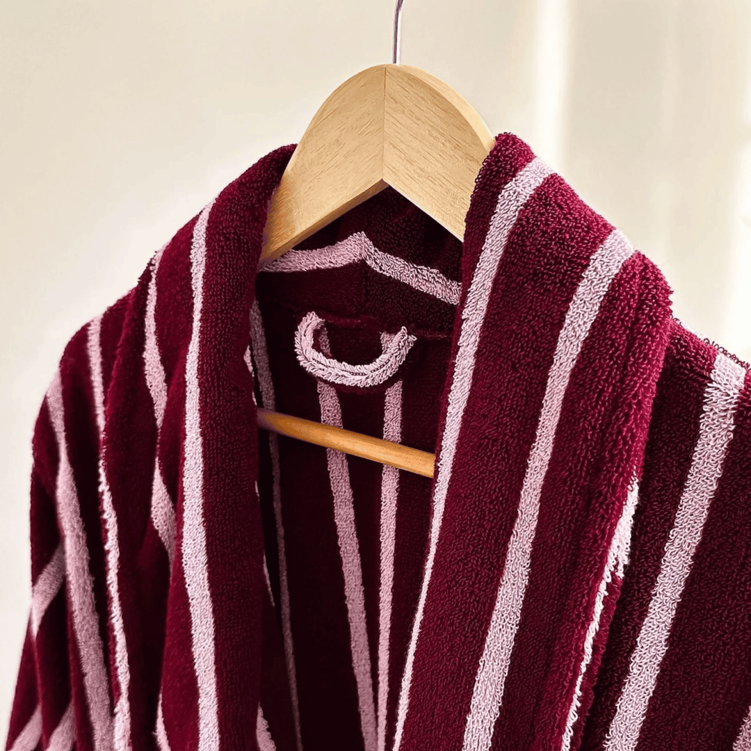 Heavyweight Jacquard Cotton Robe fabric texture detail