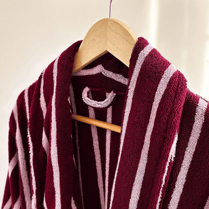 Heavyweight Jacquard Cotton Robe fabric texture detail