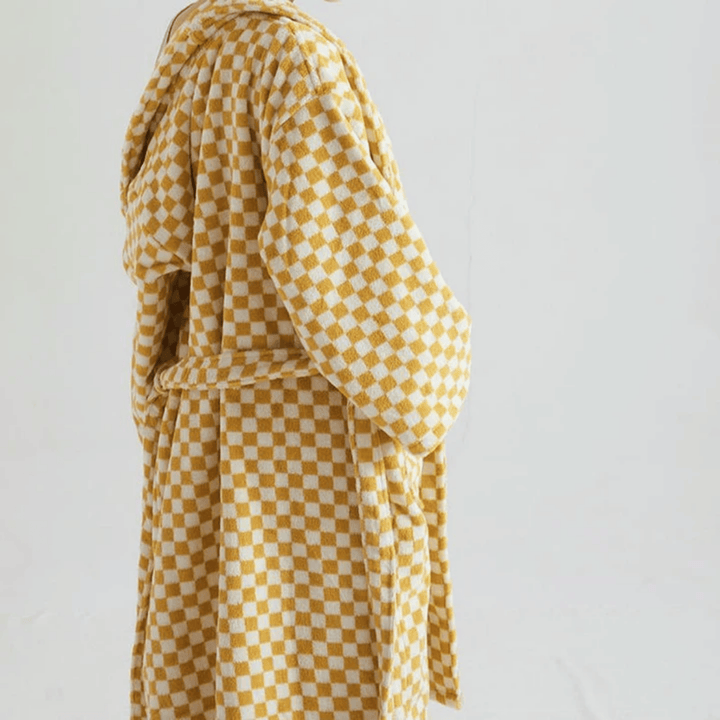 Organic Cotton Plaid Bathrobe 3