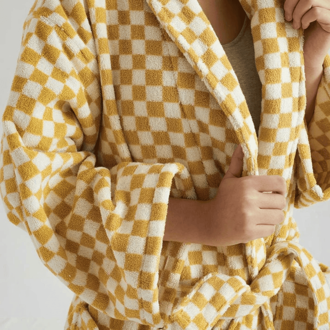 Organic Cotton Plaid Bathrobe 4