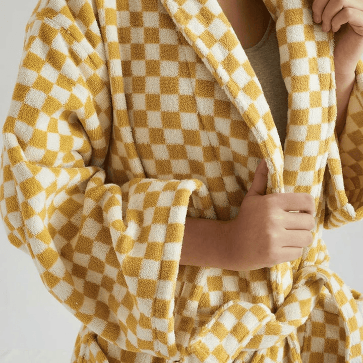 Organic Cotton Plaid Bathrobe 4
