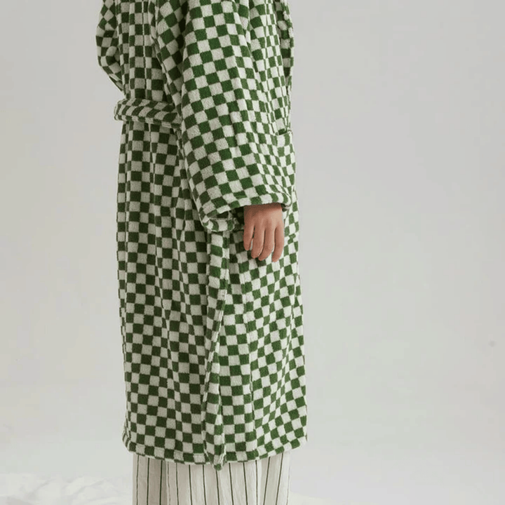 Organic Cotton Plaid Bathrobe 7
