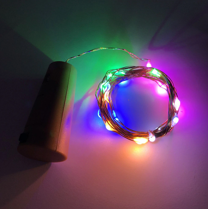 Multicolor Mini LED Copper Wire Lights front view