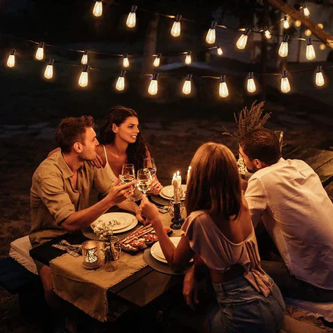 PVC Weatherproof Patio String Lights patio lifestyle