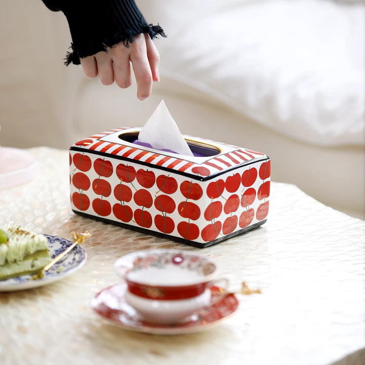 Playful Ceramic Tissue Box Cover 0