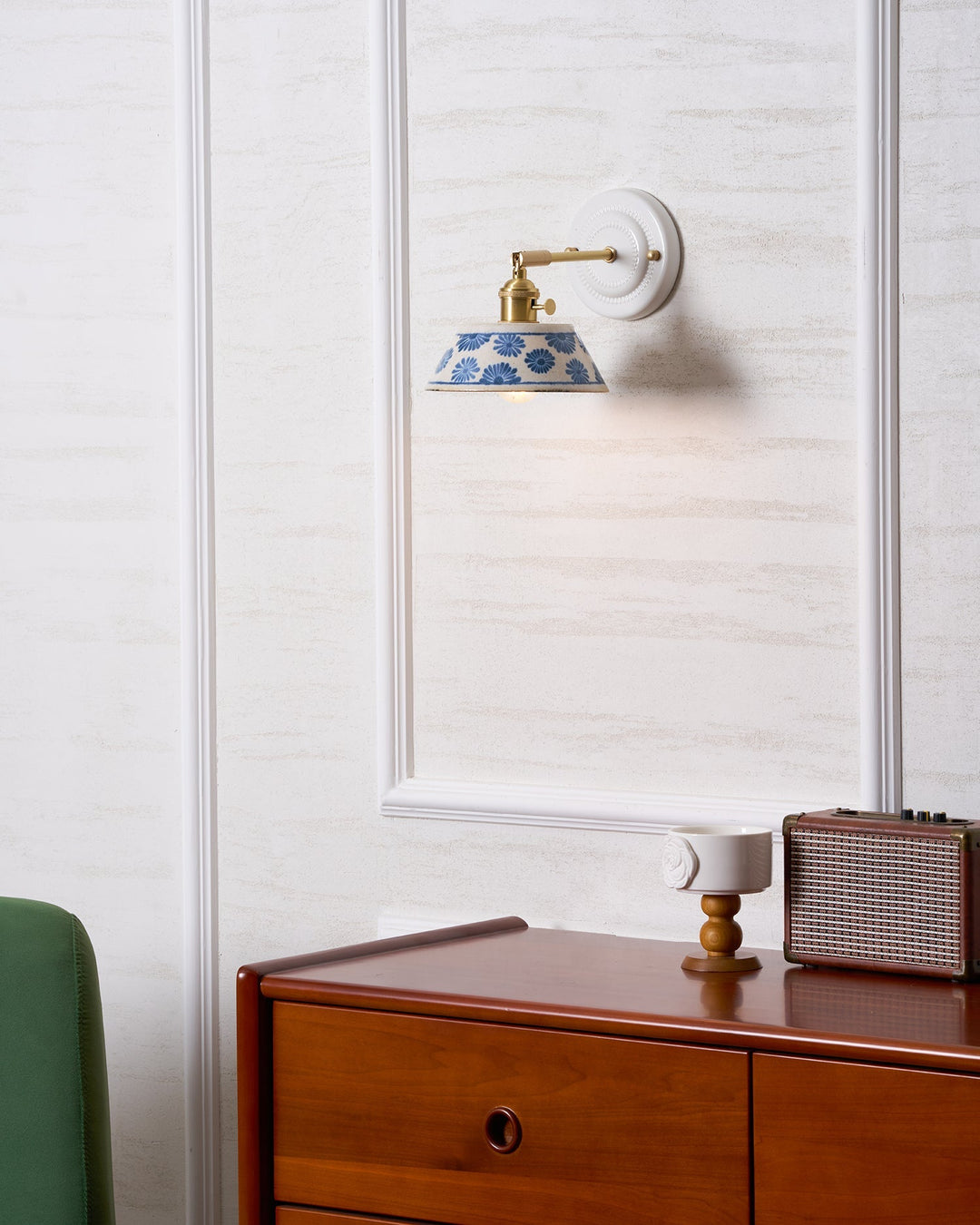 Hand-Painted Ceramic Bedside Light