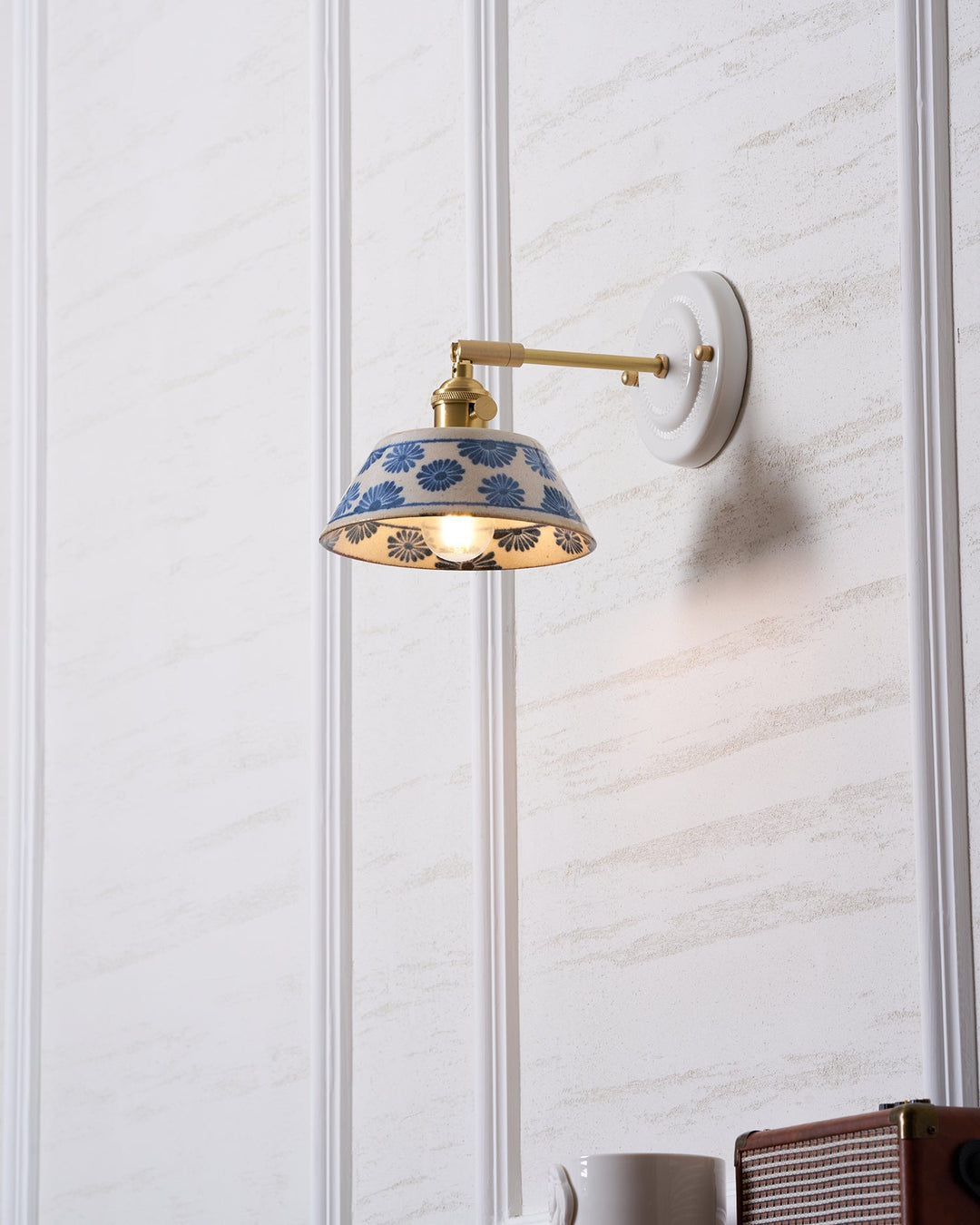 Hand-Painted Ceramic Bedside Light