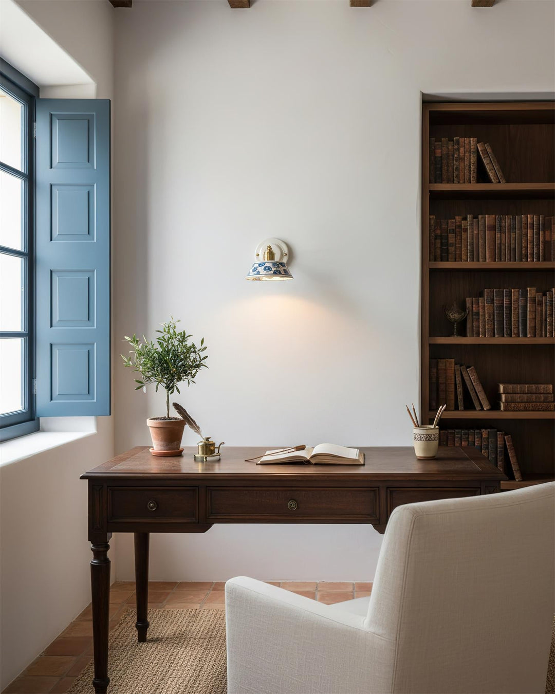 Hand-Painted Ceramic Bedside Light