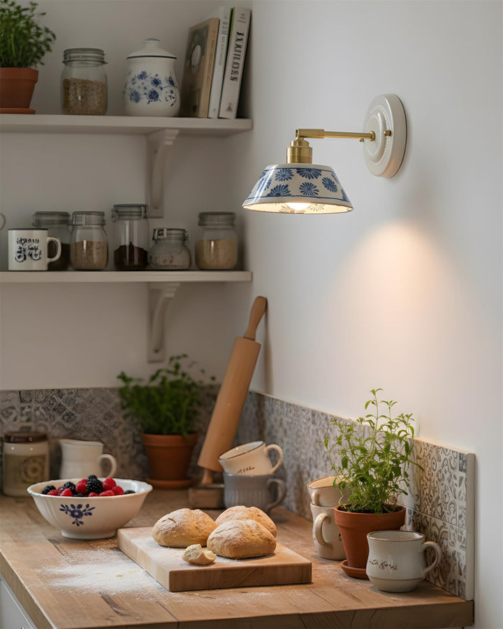Hand-Painted Ceramic Bedside Light