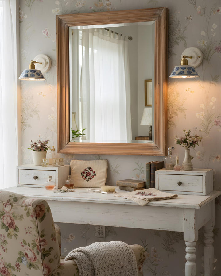 Hand-Painted Ceramic Bedside Light