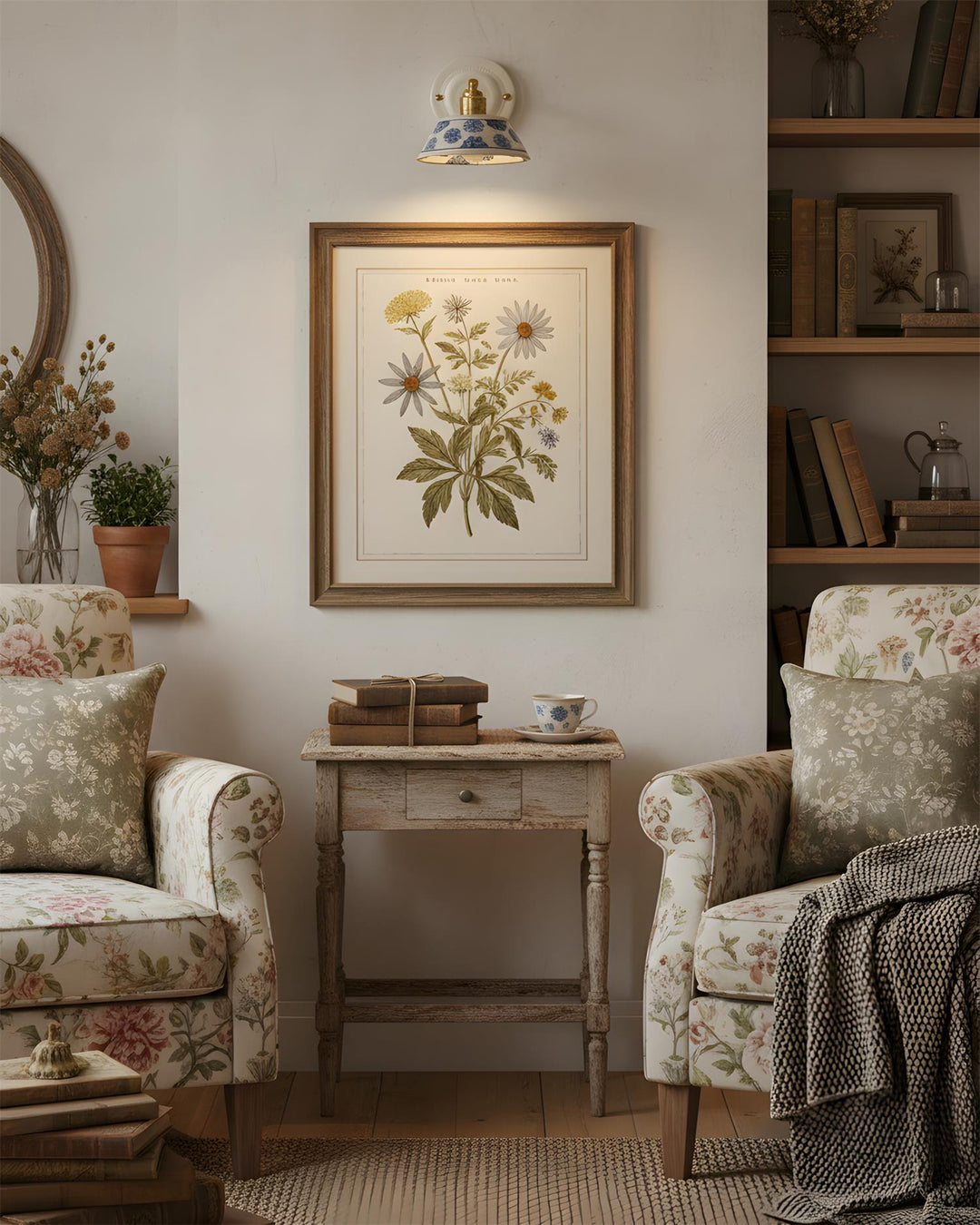 Hand-Painted Ceramic Bedside Light