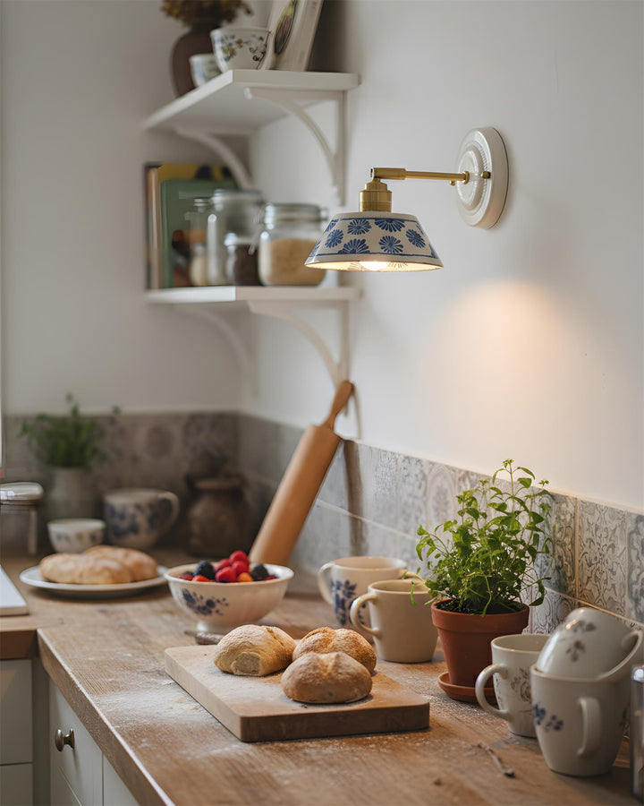Hand-Painted Ceramic Bedside Light