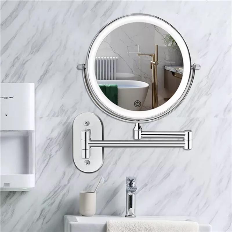 Chrome LED Magnifying Mirror front view