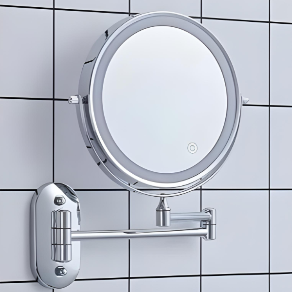 Chrome LED Magnifying Mirror size reference