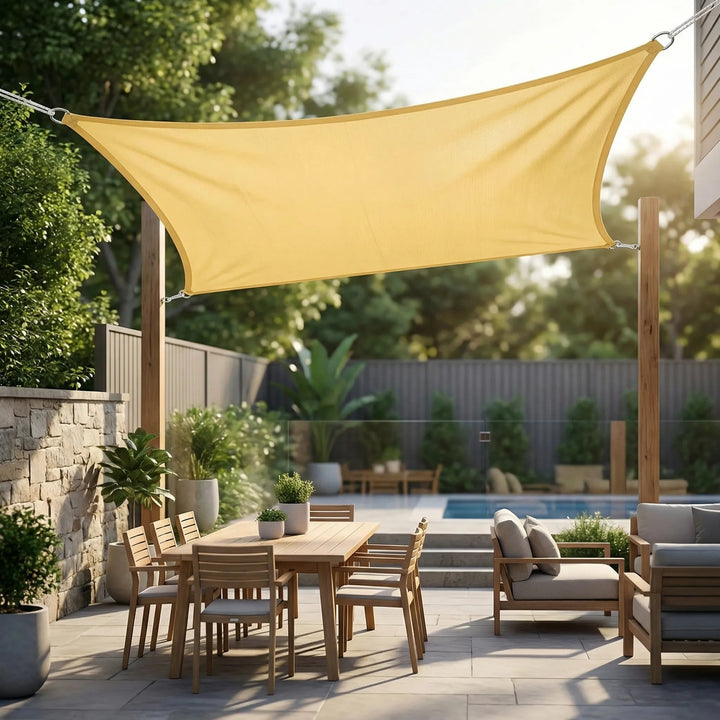 Custom Shape Outdoor Sun Sail full product view