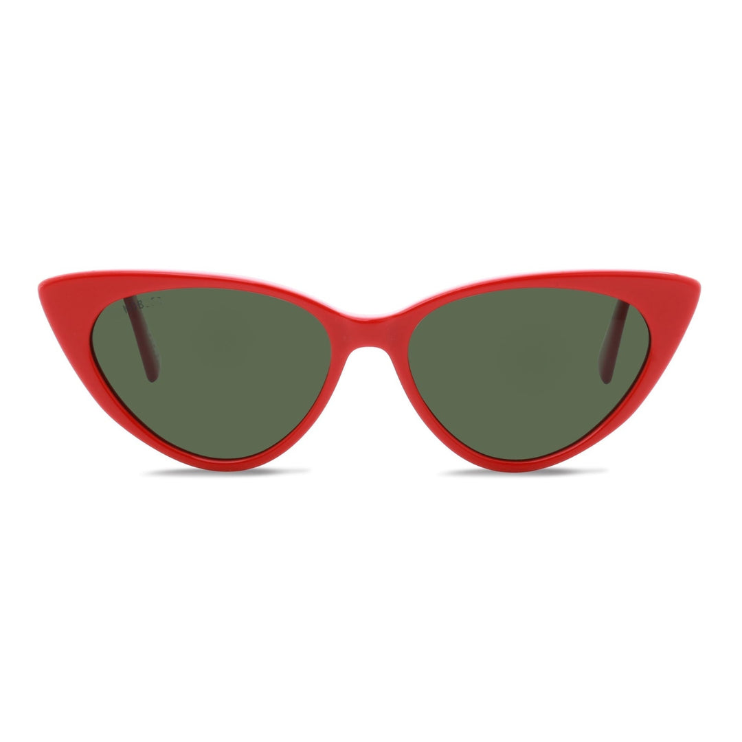 Red Cat-Eye Sunglasses 0