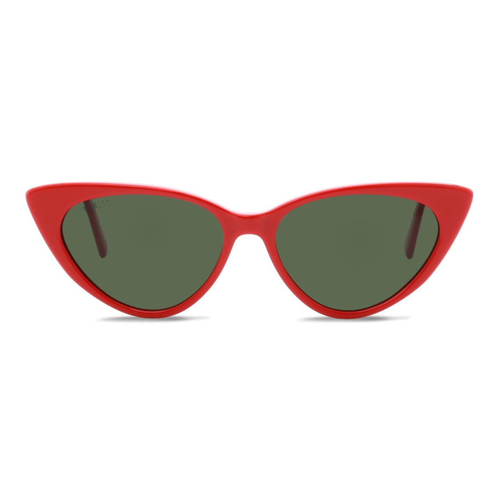 Red Cat-Eye Sunglasses 0