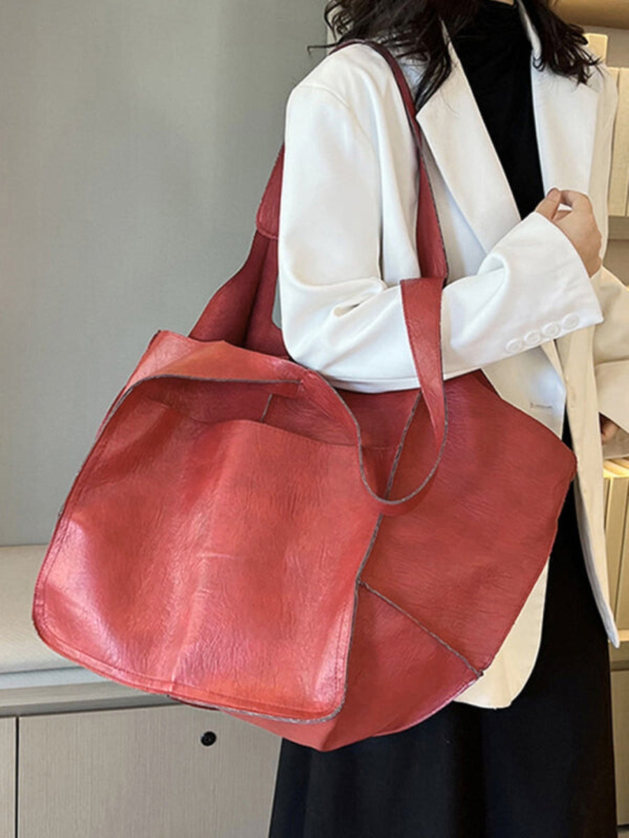 Red Woven Tote Bag 0