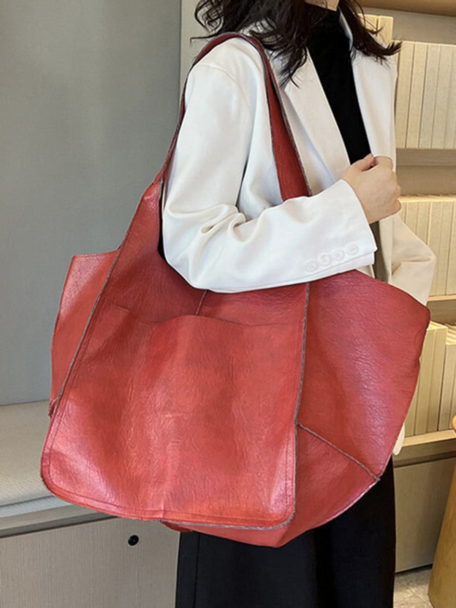 Red Woven Tote Bag 2