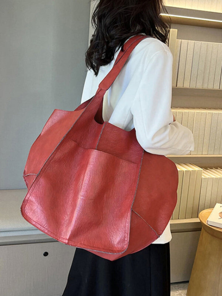 Red Woven Tote Bag 3