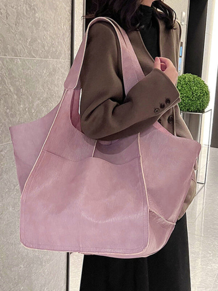 Red Woven Tote Bag 6