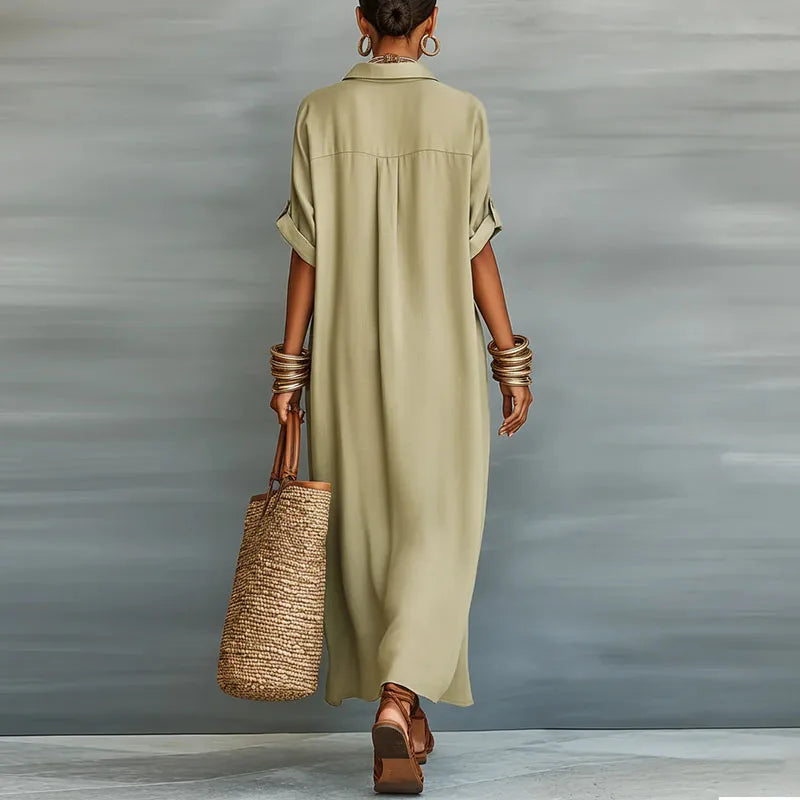 Relaxed Linen Maxi Dress for Women 1