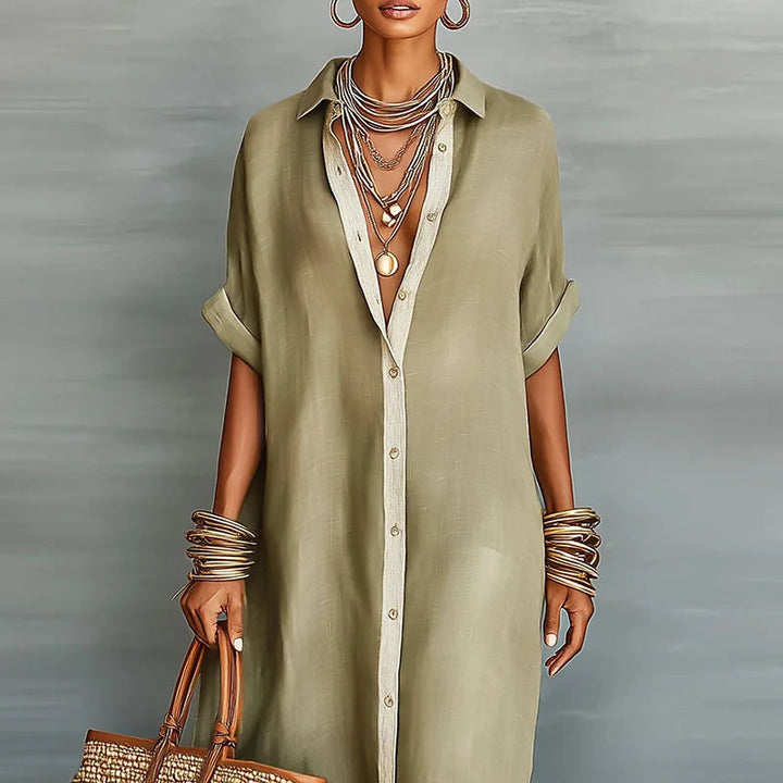 Relaxed Linen Maxi Dress for Women 2