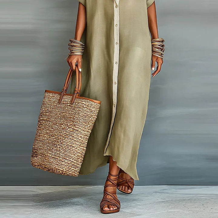 Relaxed Linen Maxi Dress for Women 3