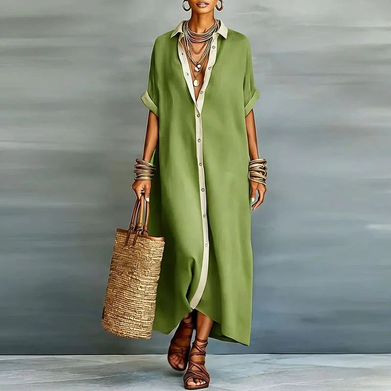 Relaxed Linen Maxi Dress for Women 5