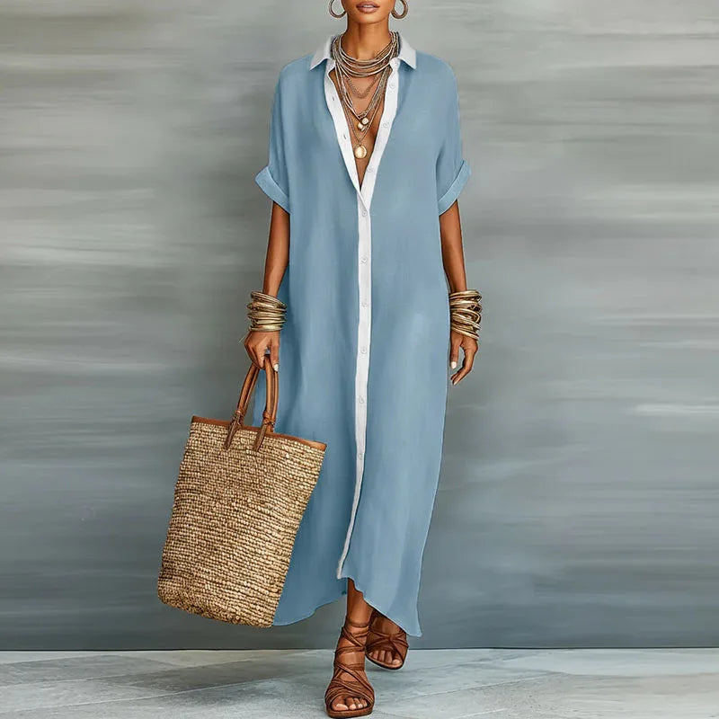 Relaxed Linen Maxi Dress for Women 6