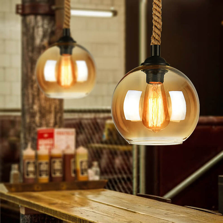 Retro Glass Pendant Light 0