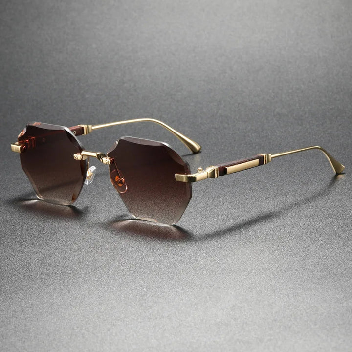 Rimless Octagonal Sunglasses 0