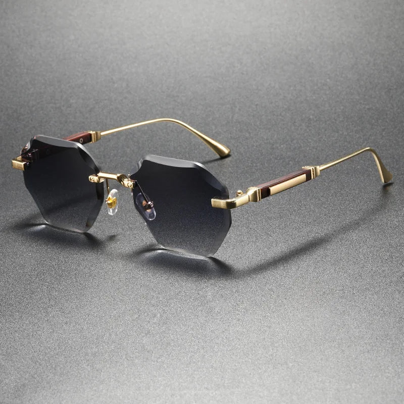 Rimless Octagonal Sunglasses 5
