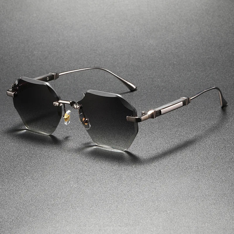 Rimless Octagonal Sunglasses 6