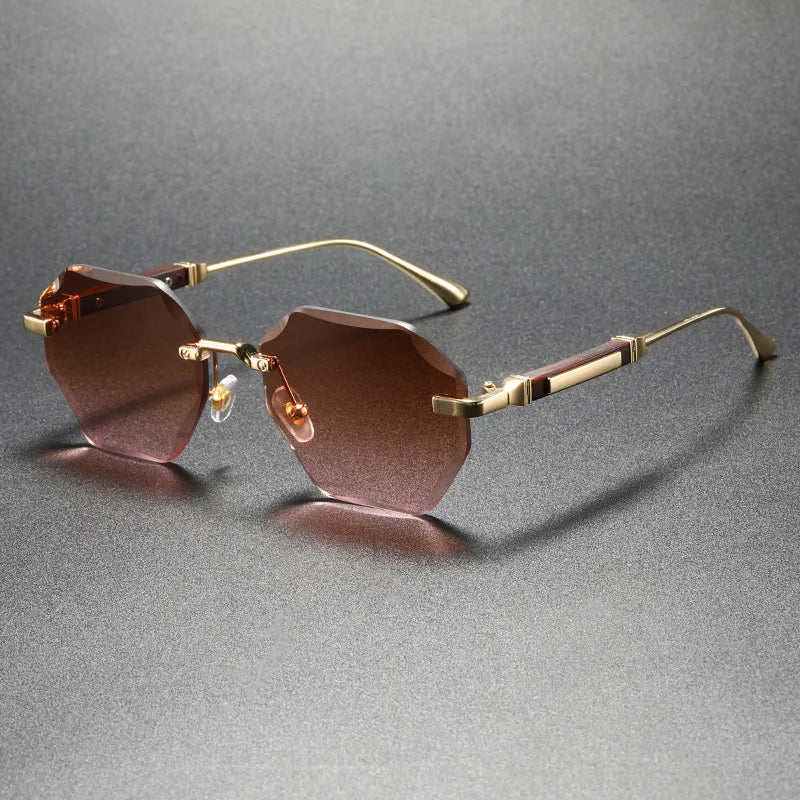 Rimless Octagonal Sunglasses 7