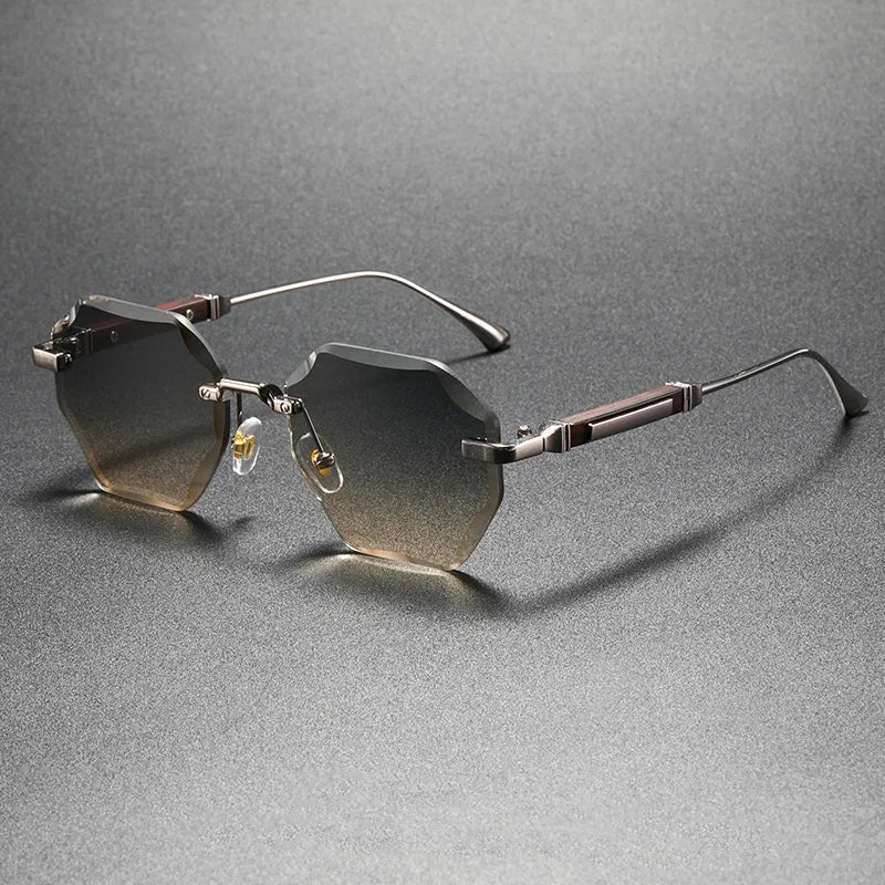 Rimless Octagonal Sunglasses 8