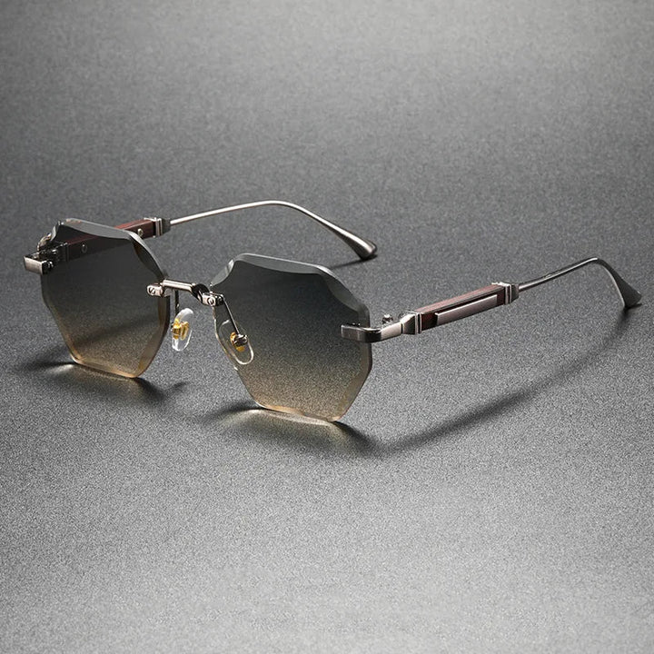 Rimless Octagonal Sunglasses 8