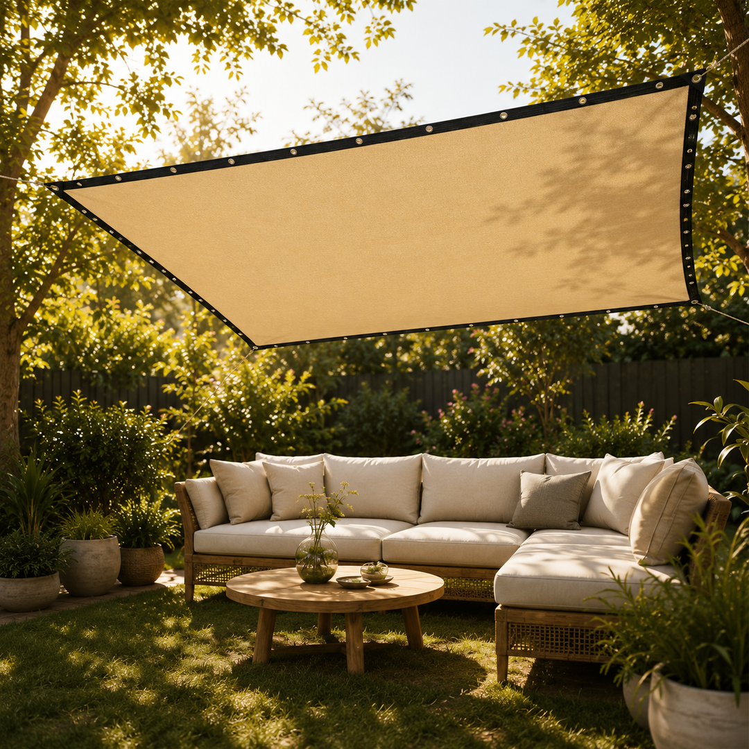 HDPE Rectangular Shade Sail full product view