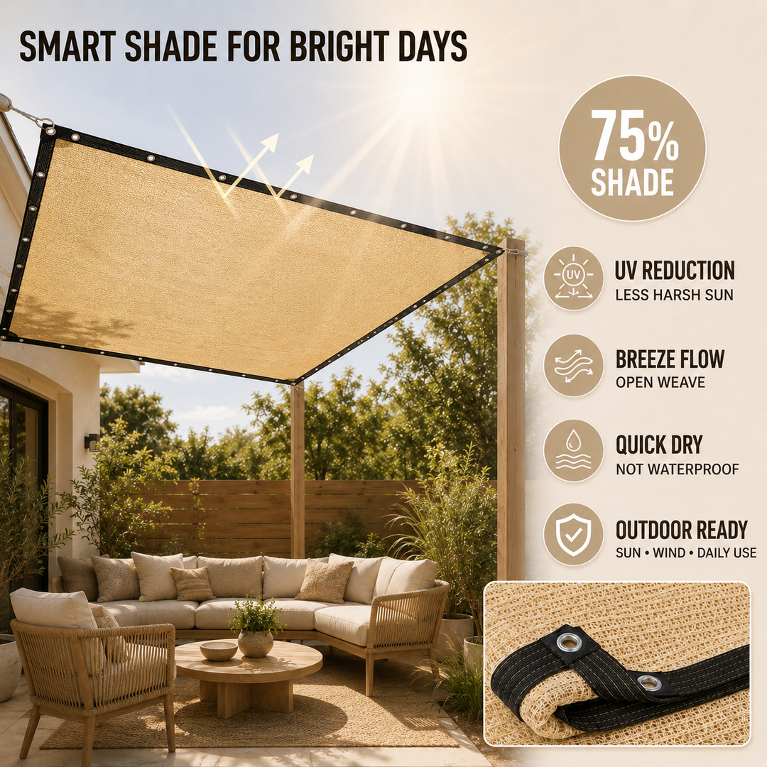 HDPE Rectangular Shade Sail corner eyelet detail