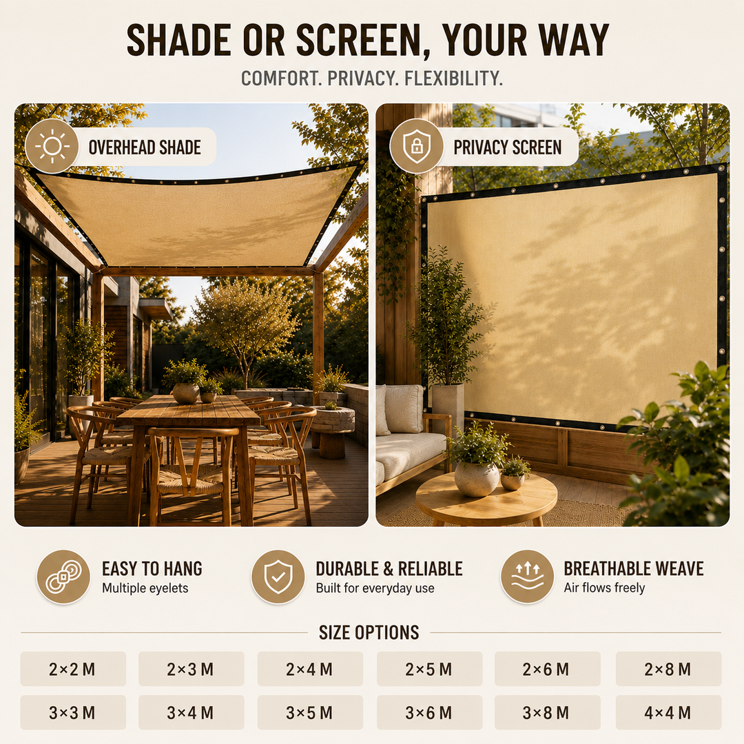 HDPE Rectangular Shade Sail fabric texture detail