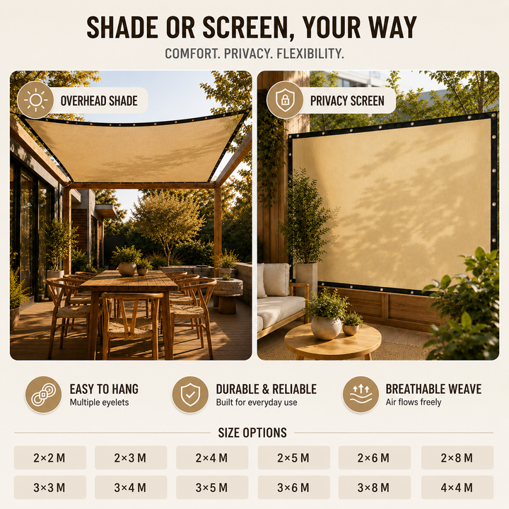 HDPE Rectangular Shade Sail fabric texture detail