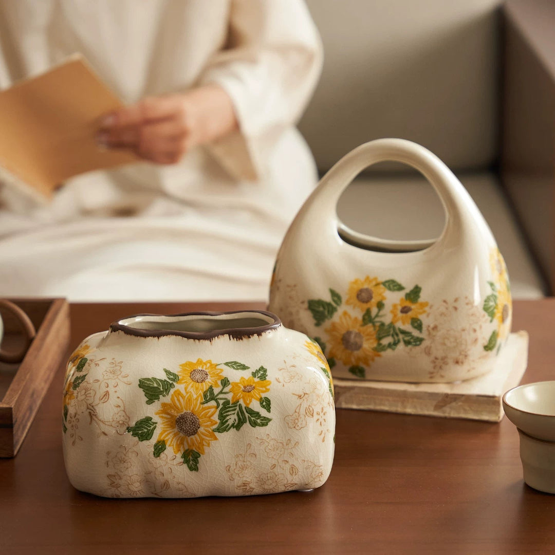 Rustic Ceramic Tissue Box Cover 3