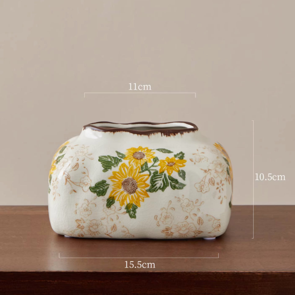 Rustic Ceramic Tissue Box Cover 5
