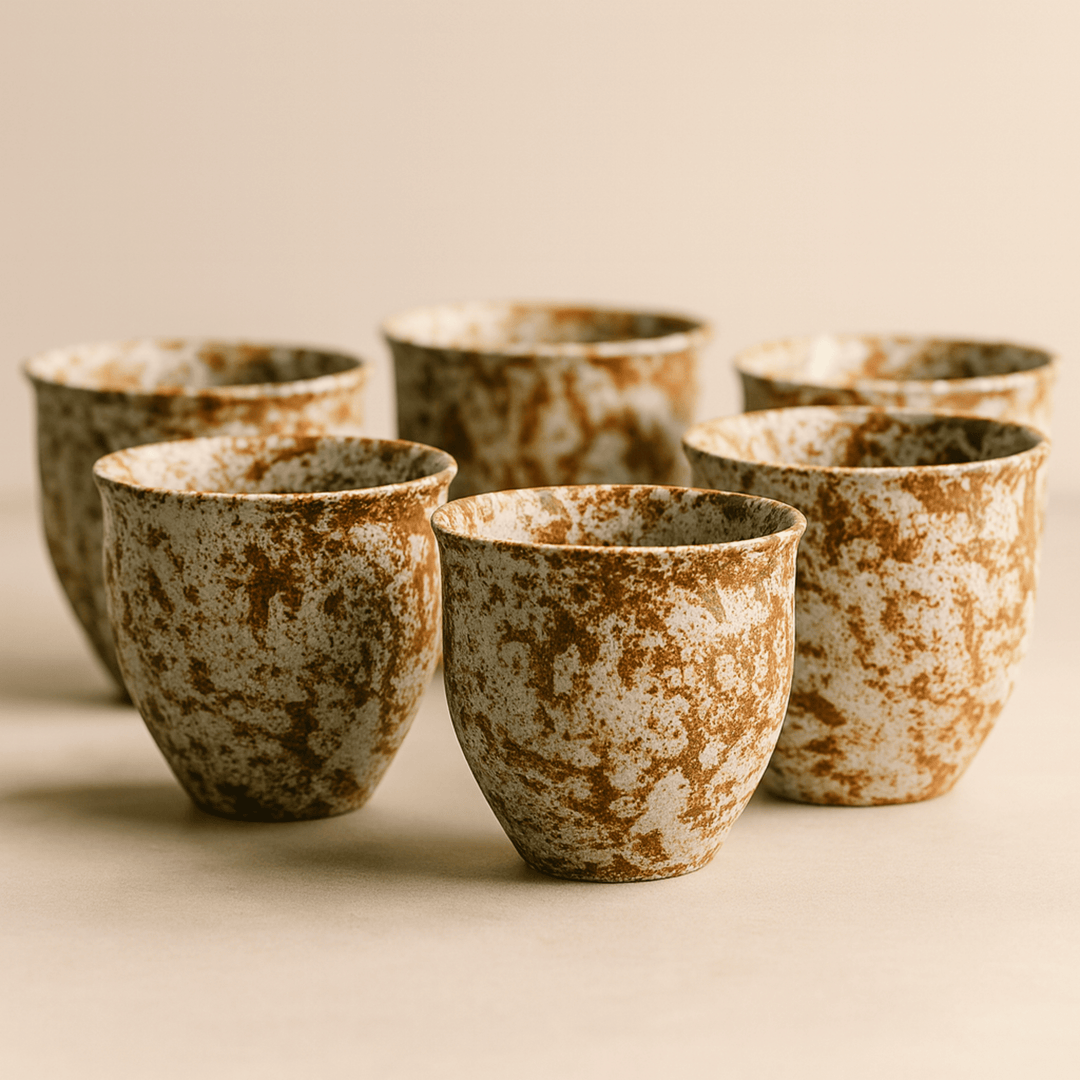 Rustic Gold Ceramic Cups 0