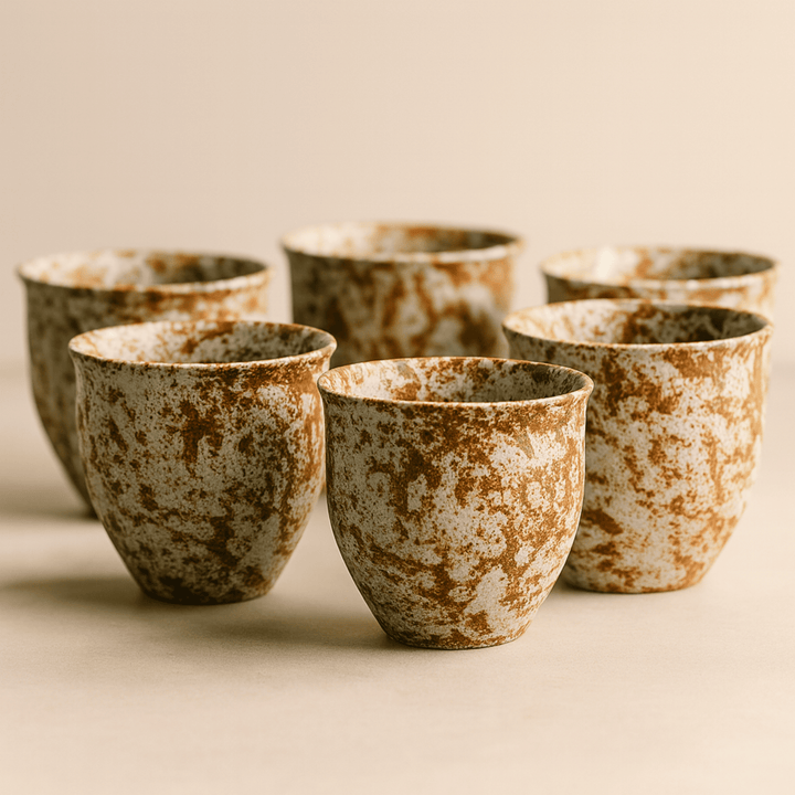 Rustic Gold Ceramic Cups 0