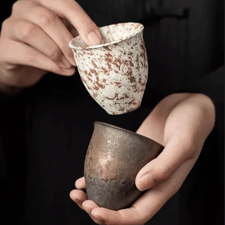 Rustic Gold Ceramic Cups 4