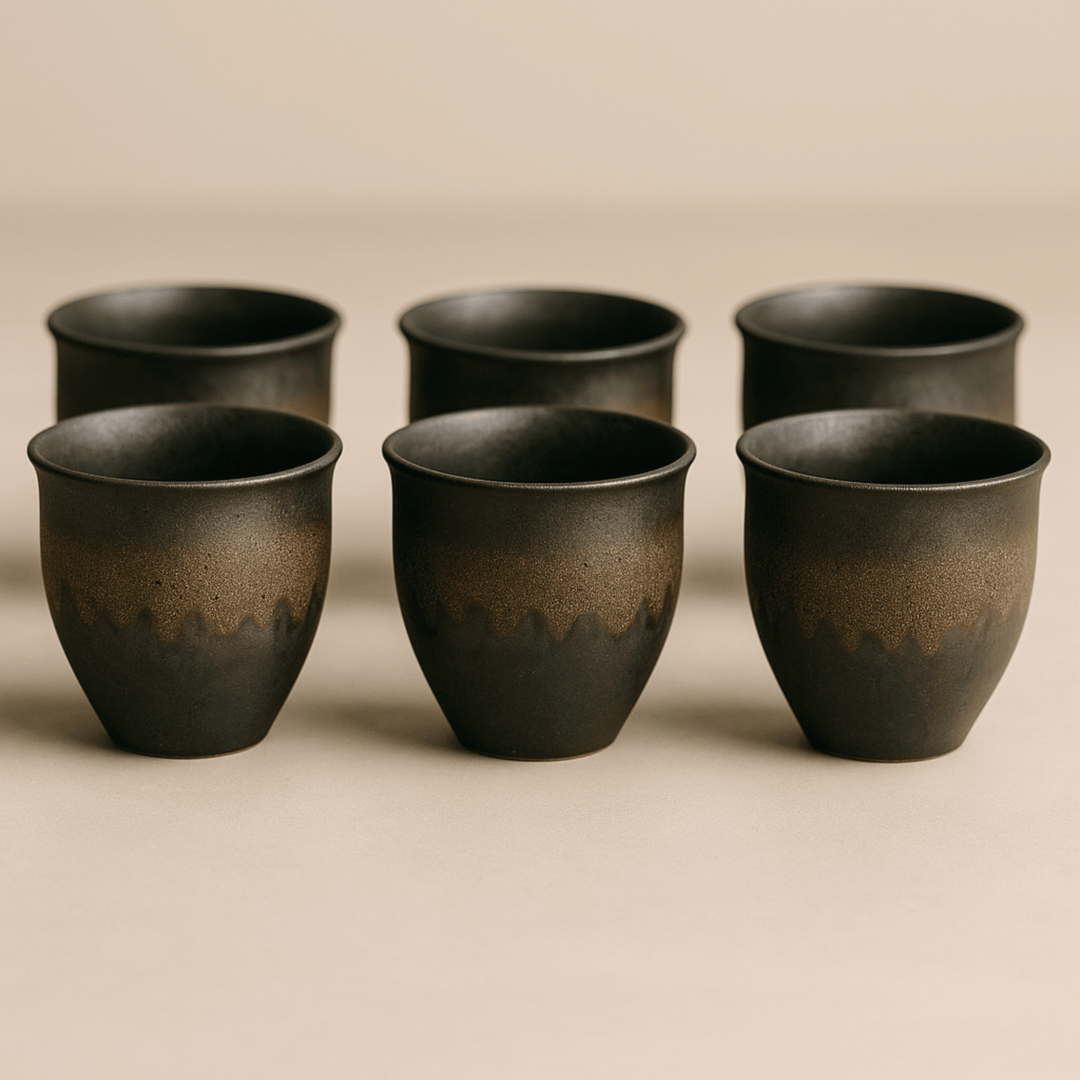 Rustic Gold Ceramic Cups 5