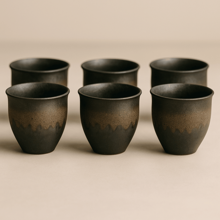 Rustic Gold Ceramic Cups 5