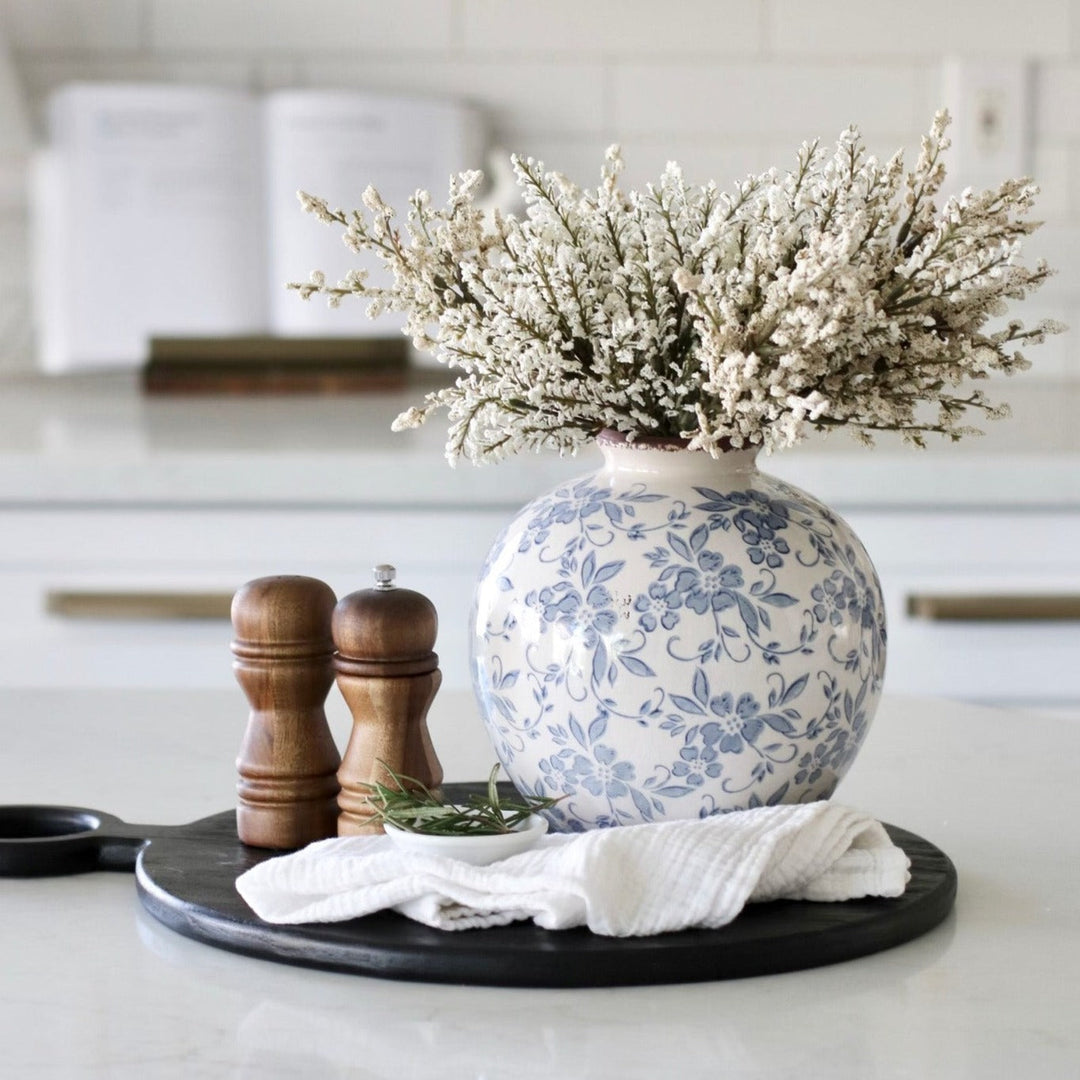 Rustic White Ceramic Vase 0